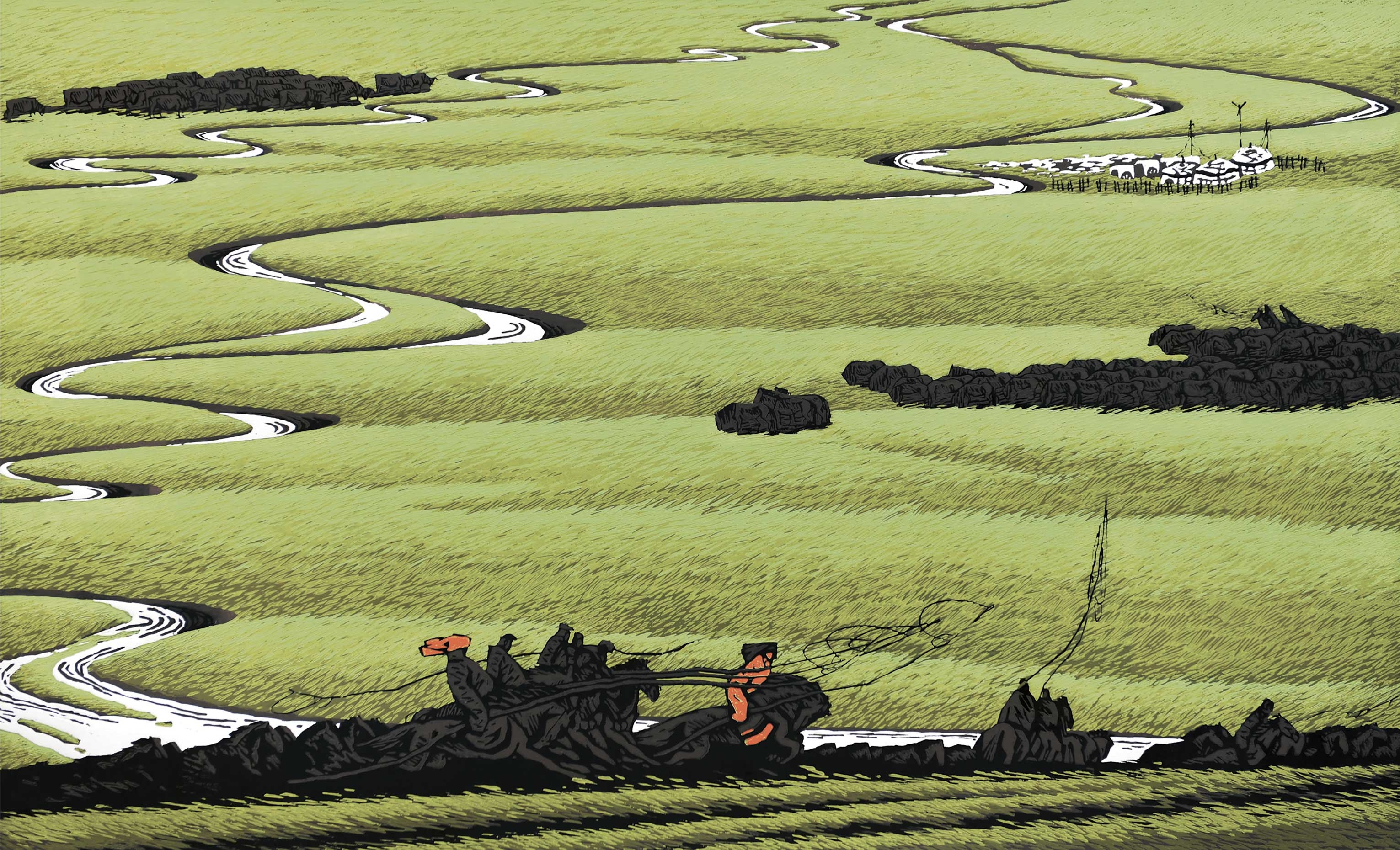 “牵手草原——内蒙古形象主题美术作品展”在12博美术馆展出