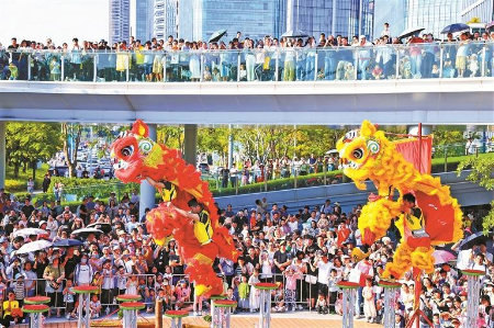 国家级非遗醒狮舞动欢乐港湾